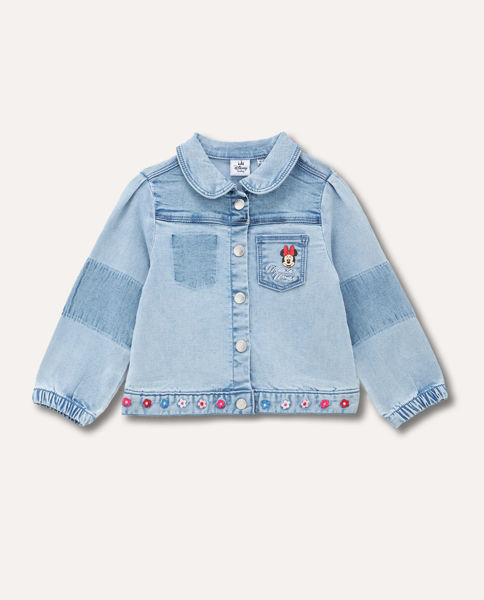 Slika Plava jeans jakna s Minnie Mouse printom