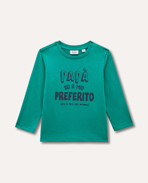 Slika Zelena majica s natpisom Papa sei il mio preferito