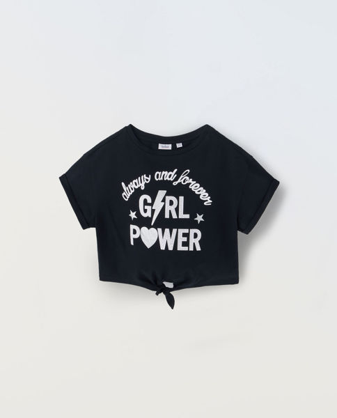 Slika Crna majica s natpisom Girl power