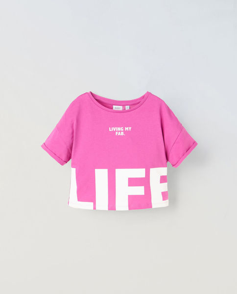 Slika Roza majica s natpisom Life